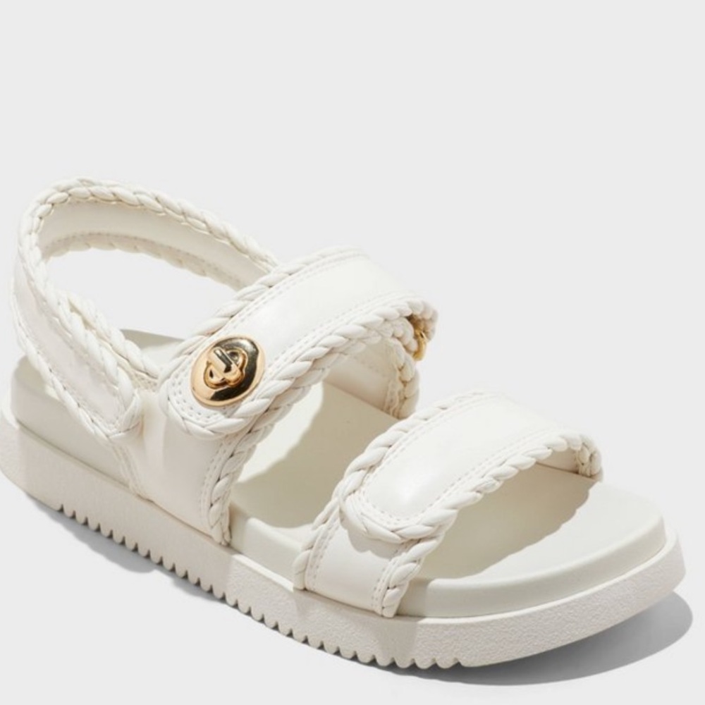 Target Cream Women's Sandals with Gold Accent